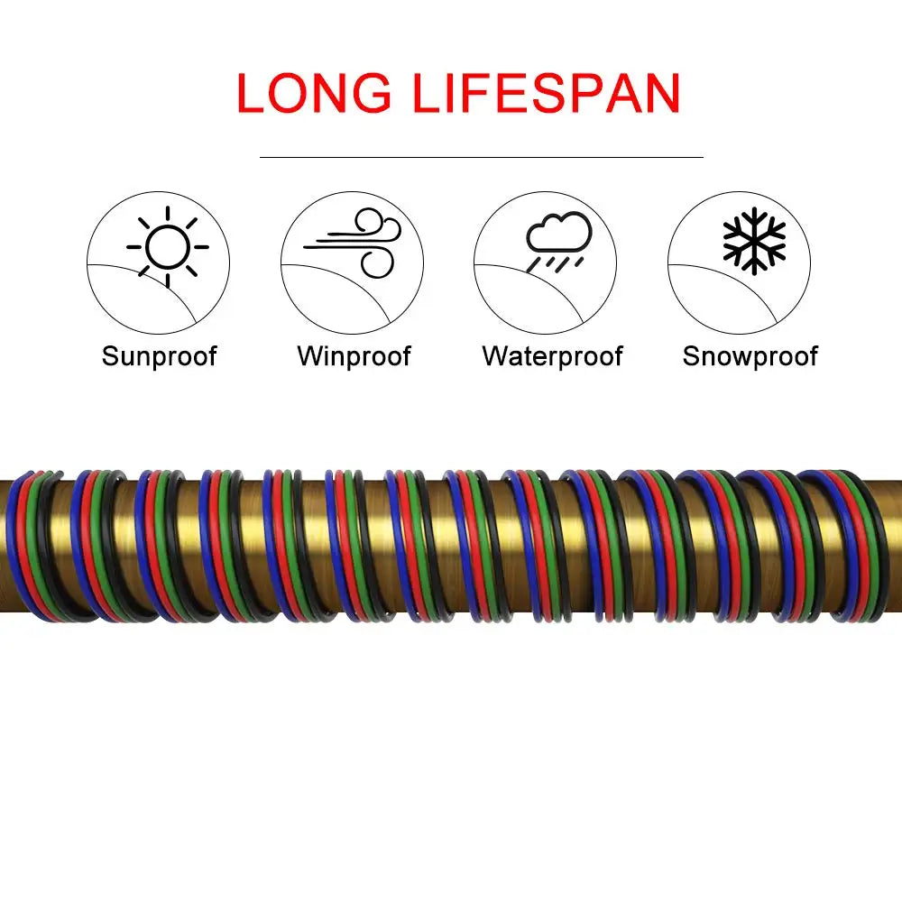 DC 12V 4Pin Extension Power Cable 5m 10m 20m 50m LED Connect Wire Tinned Copper Electrical Cord For SMD2835 5050 LED Strip Light
