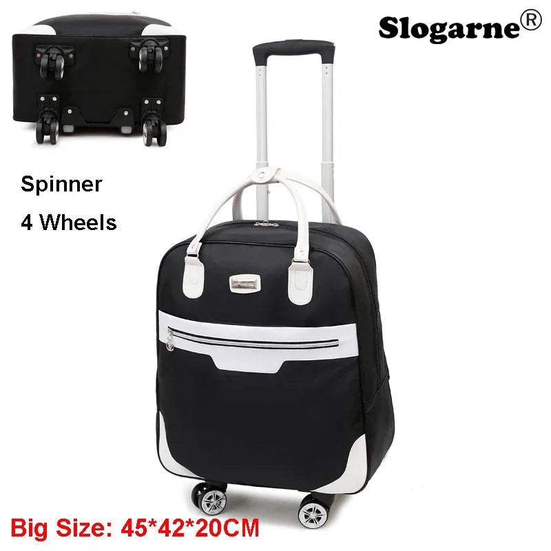 Fashion Rollkoffer Damen 4 Räder Spinner Reisetaschen Herren Geschäftsreise-Taschen Oxford-Koffer Wasserdichte Trolleys