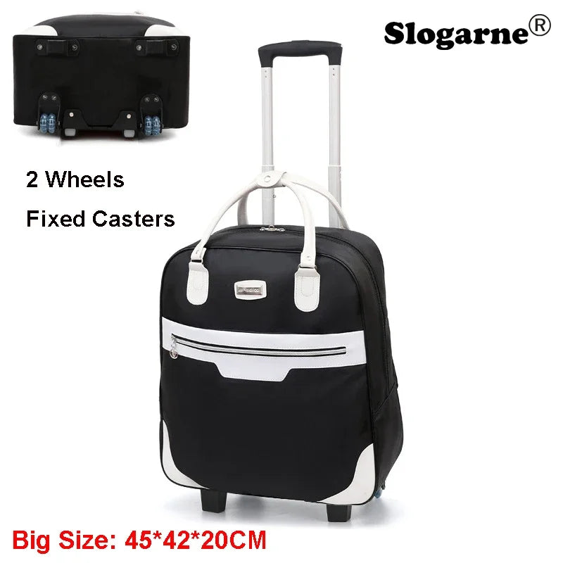 Fashion Rollkoffer Damen 4 Räder Spinner Reisetaschen Herren Geschäftsreise-Taschen Oxford-Koffer Wasserdichte Trolleys