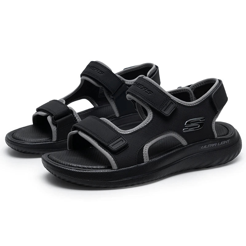Skechers Men's Casual Comfortable Sports Sandals Beach Shoes Bathroom Sandals Casual Slippers 232893-Bbk