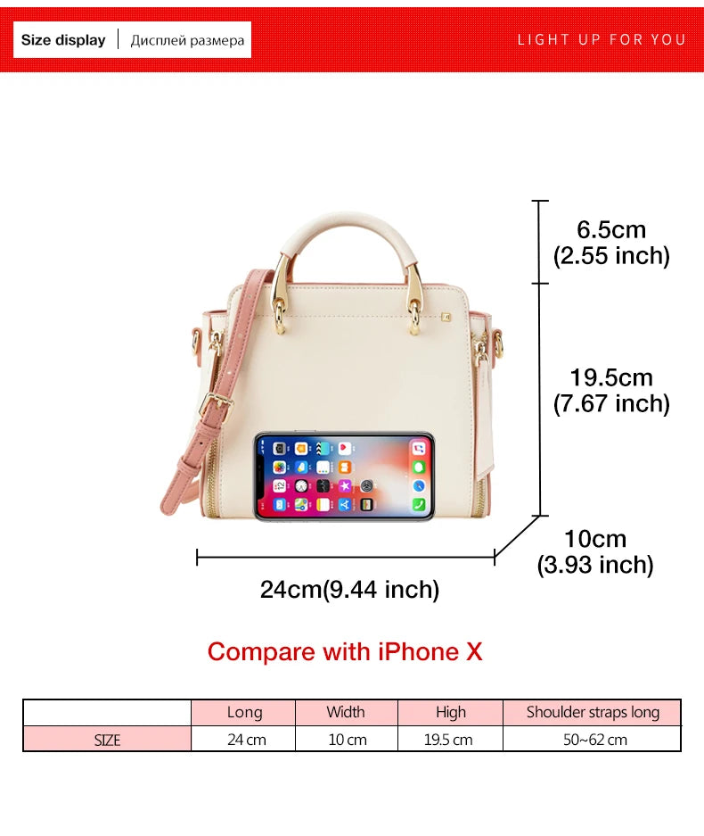 FOXER Spaltleder Damen Umhängetasche Elegante Handtasche 2026 Neue Große Damen Tragetasche Luxuriöse Designer Umhängetasche