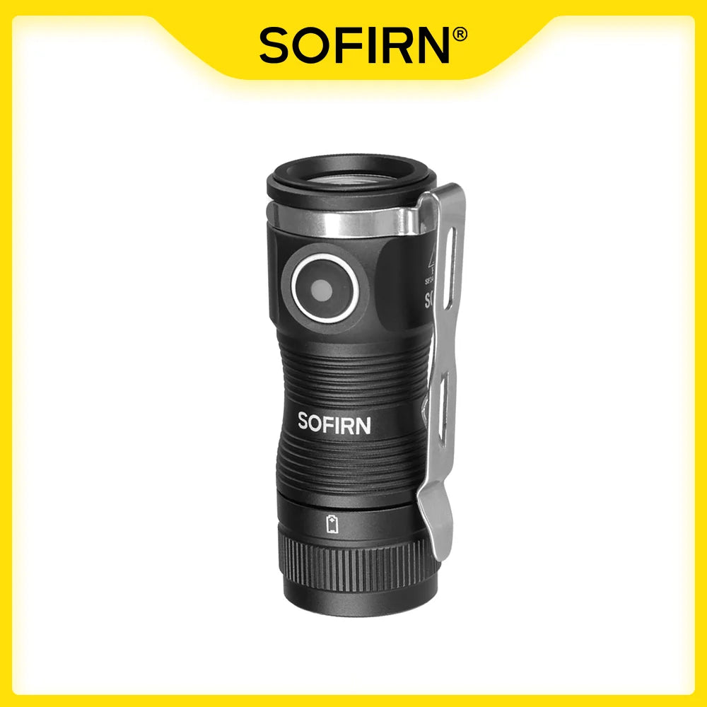 Sofirn Mini SC13A Anduril Lampe torche puissante 519A LED 1300lm 18350 Lampe LED rechargeable 95 IRC élevé avec aimant