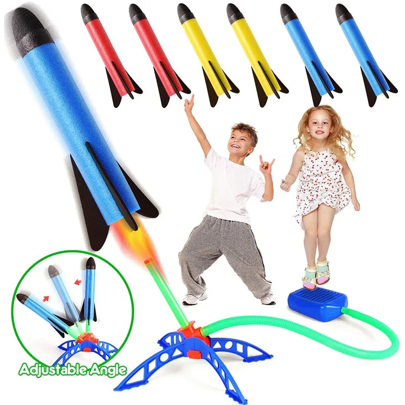 Fusée extérieure pour enfants, pompe à pied, costume de fusée planante à air comprimé, jeu de lanceur de fusée à air comprimé, cadeaux jouets pour enfants