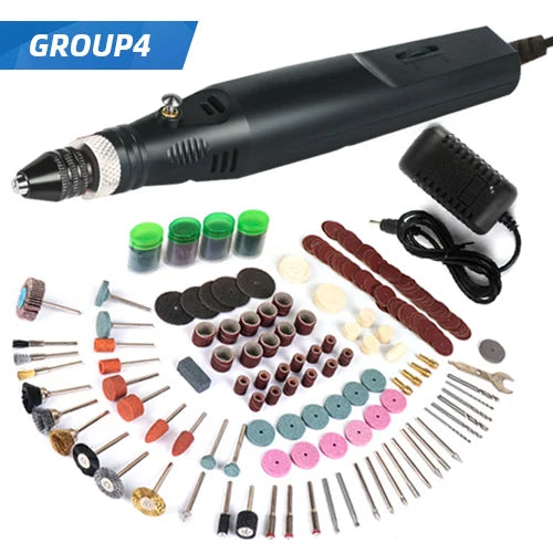TUNGFULL Drill Engraver Mini Drill Tools Hand-held Mini Dremel Wood Working Tools Electric Grinding Accessories Set