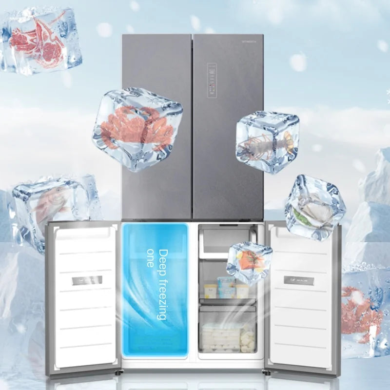 Factory OEM Commercial 4-Door Refrigerator with Bottom Freezer - Bulk Supply for Business & Home Use