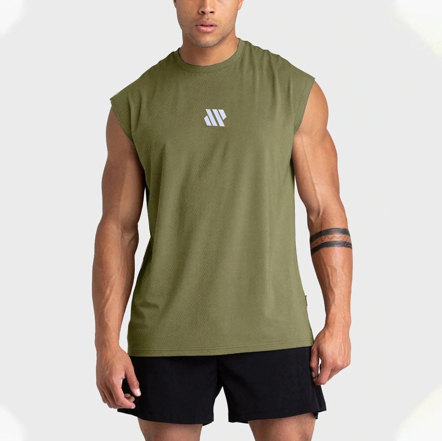 Herren ärmelloses Sportshirt, Fitnessstudio, Laufen, schnell trocknendes Weste, atmungsaktiv, locker, Training, Sommer Herrenbekleidung