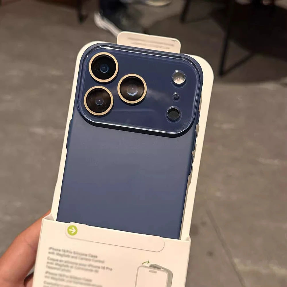 Luxury Glass Camera Phone Case For iPhone 17 15 14 13 16 Pro Max 17Pro Matte Cases For iPhone17 Pro Max Shockproof Back Cover