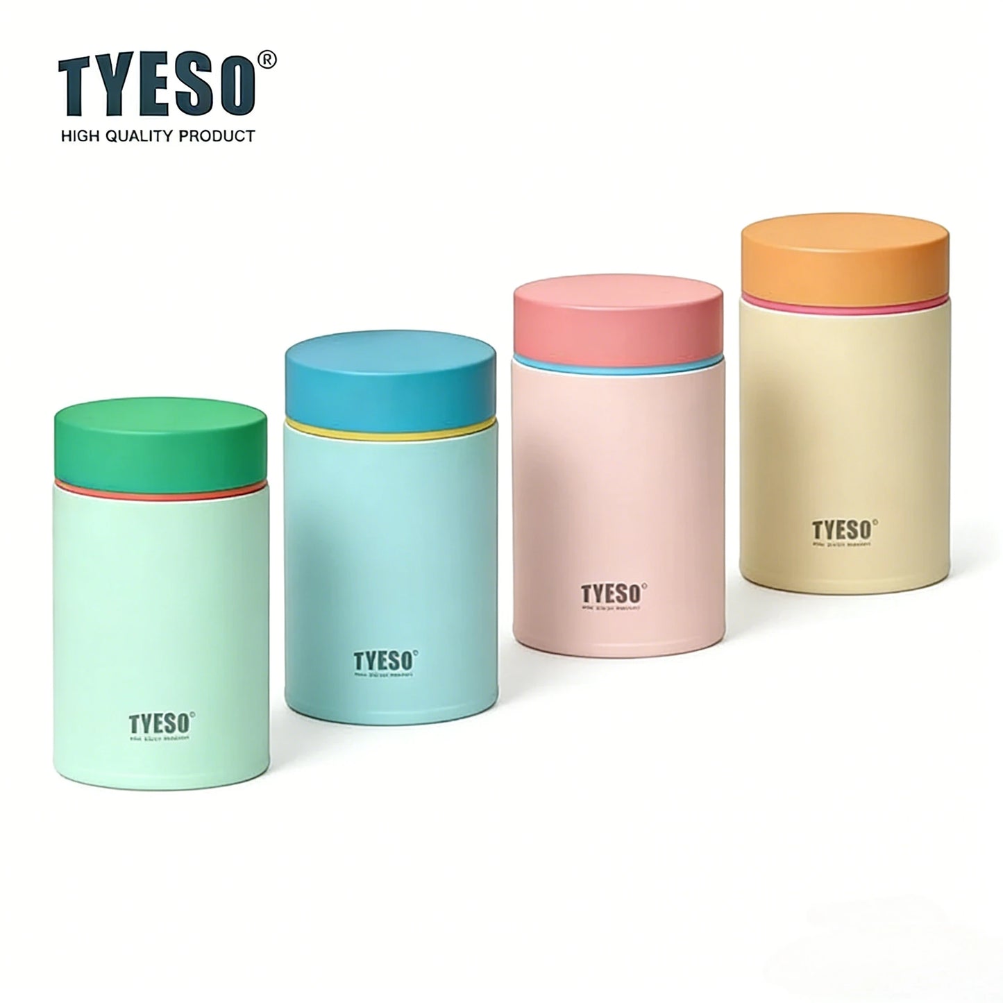 Tyeso 200ml Thermoses Stainless Steel Thermal Insulated Food Jar Lunch Box Office Meals Vacuum Flasks Portable Breakfast Cup
