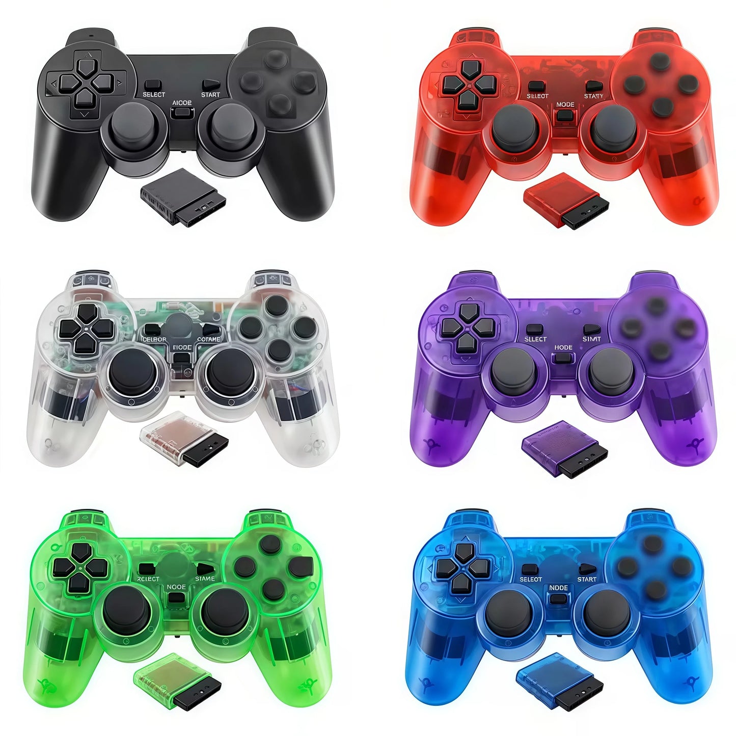 2.4G PS2 Controller Kabelloser Controller Für PS2/PS1 Gamepad Dual Vibration Shock Playstation 2 Joypad Joystick Steuerung USB PC