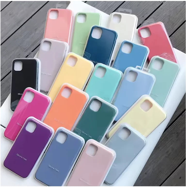 Liquid Silicone Case For Apple iPhone 17 16 15 14 13 Pro Max 11 12 13 14 15 Plus Phone Original Official Style Protective Cover