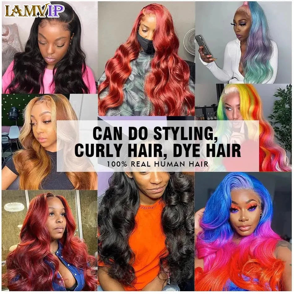 250 % 30–36 Zoll Body Wave 13x6 HD-Frontal Echthaar, vorgezupft, Spitze, brasilianisch Remy 13x4 Frontperücke 4x4 Verschluss mit HD-Vollspitze