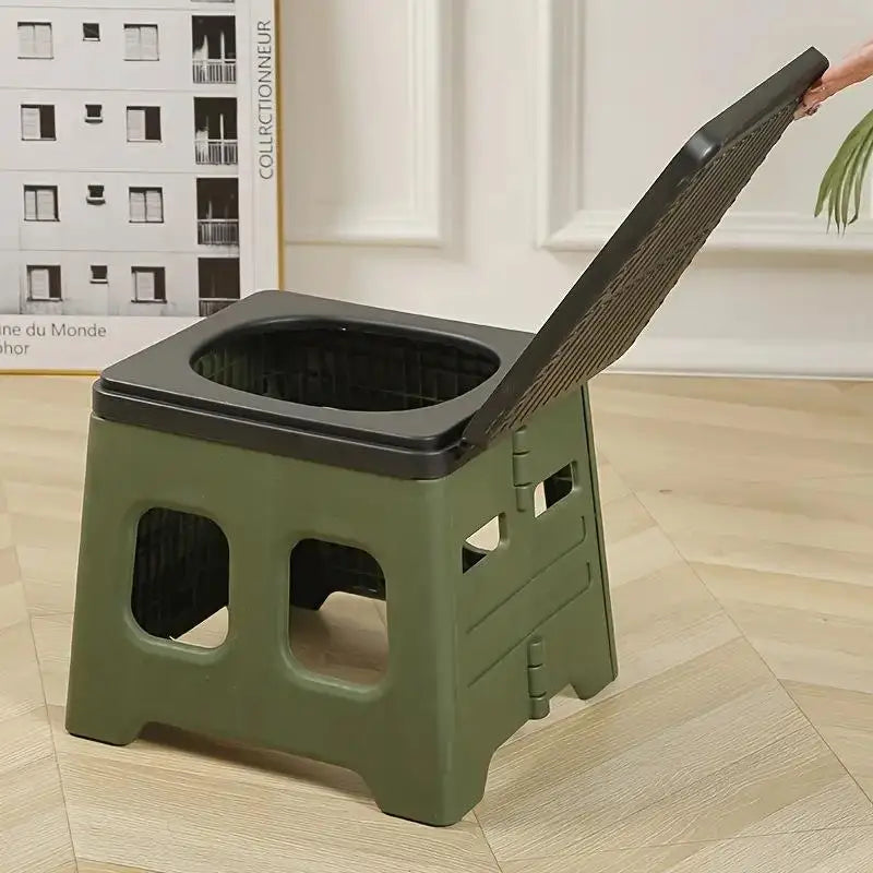 Camping Klapptoilette Mobile Auto-Toilette Eimer Auto Notfall Selbstfahrer Reise Tragbare Outdoor Toilette Tragbarer Mülleimer