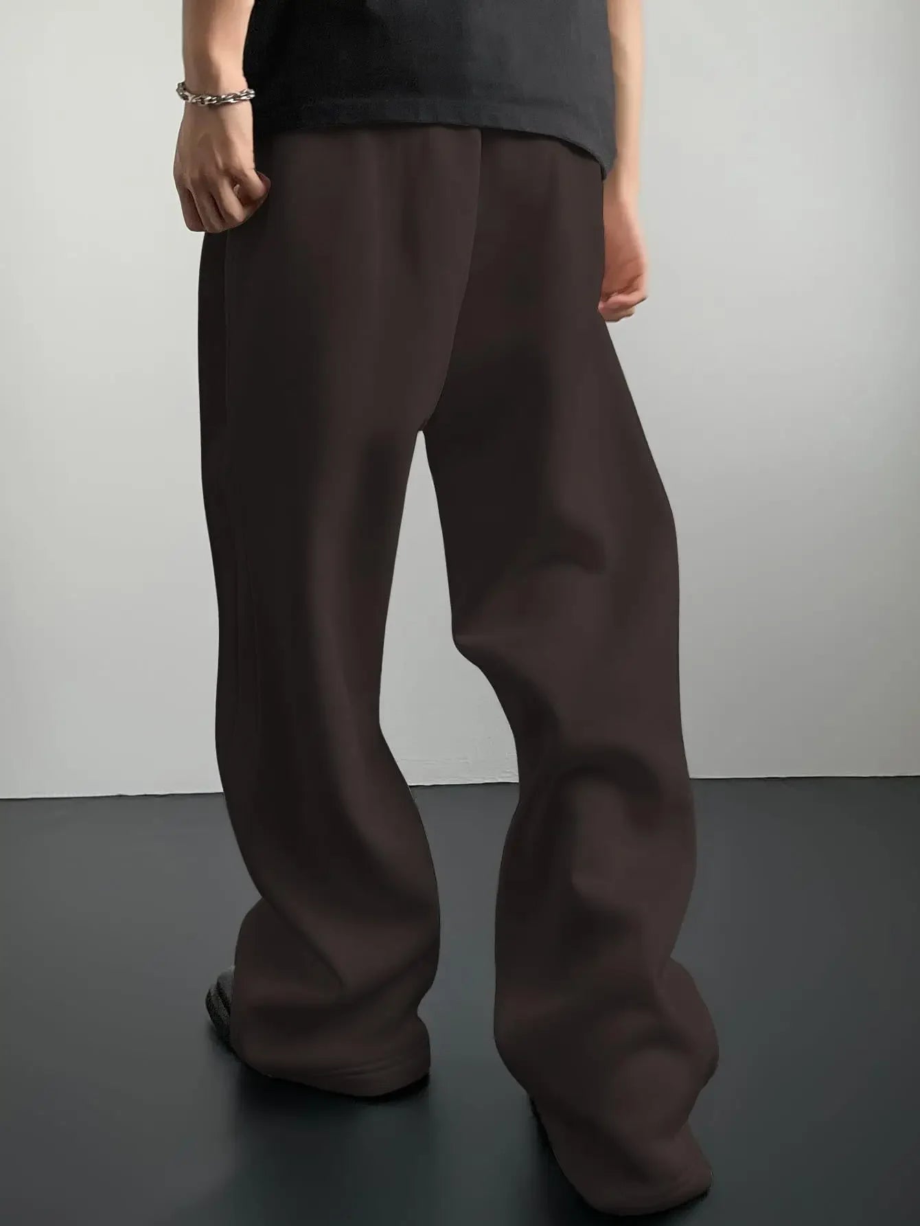 Pantalon de survêtement large Y2K Harajuku pour femmes, streetwear, ample, surdimensionné, gris, de sport, taille haute, avec cordon de serrage, décontracté