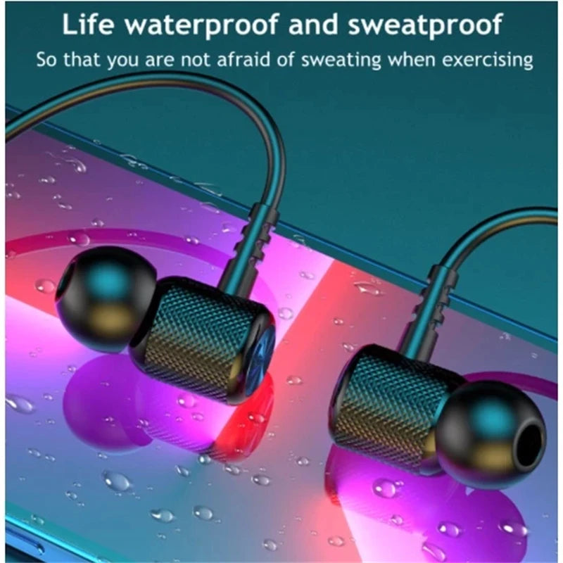 Écouteurs sans fil Bluetooth 5.0 Tour de cou en silicone Stéréo Hifi Casque Sportif Étanche Magnétique
