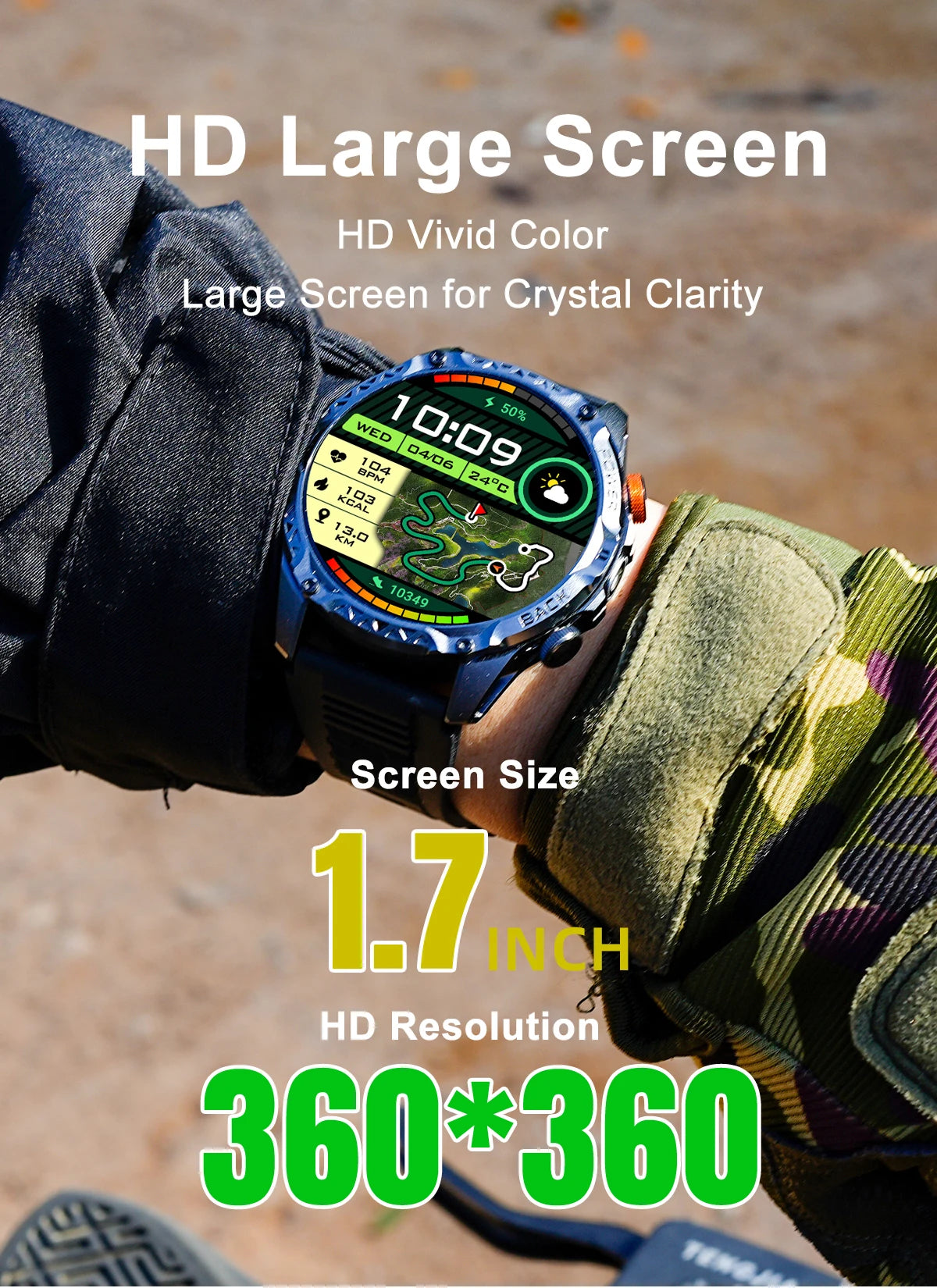 LIGE Nouvelle Montre Intelligente Militaire Hommes 1000mAh Batterie Super Capacité Bracelet Sportif Extérieur Moniteur de Fréquence Cardiaque Montre Connectée Étanche
