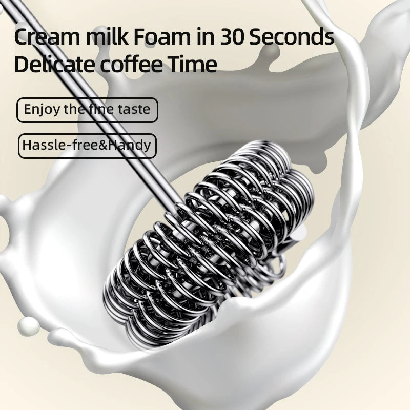CHAUD Mousseur à lait électrique + Fouet à œufs Recharge sans fil Type-C 3 vitesses Mini batteur à main Mousseur à café Outils de cuisine