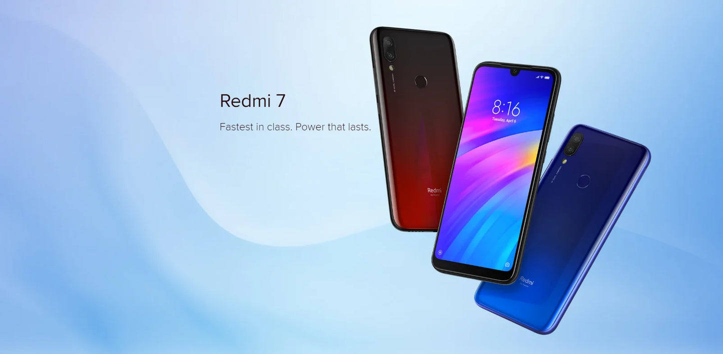 Xiaomi Redmi 7 Handy mit Handyhülle, Dual-SIM-Steckplatz Handy Android Dual-Kamera gebrauchtes Handy