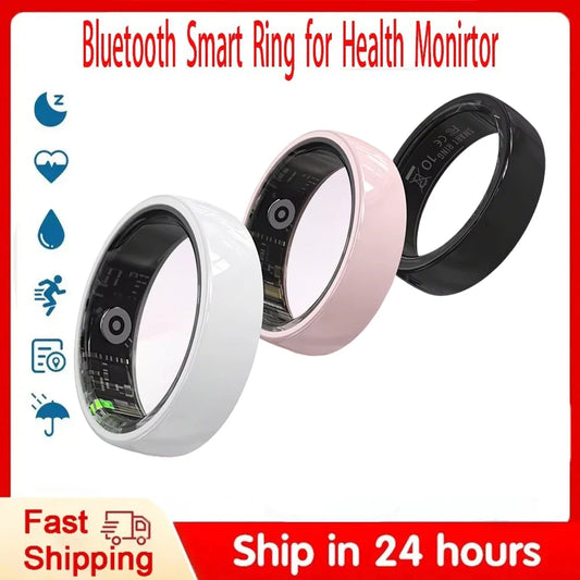 R12 Smart Ring 5ATM Waterproof with Charging Case Women Men Heart Rate Sleep Monitor Sport SmartRing For Xiaomi Samsung Phone