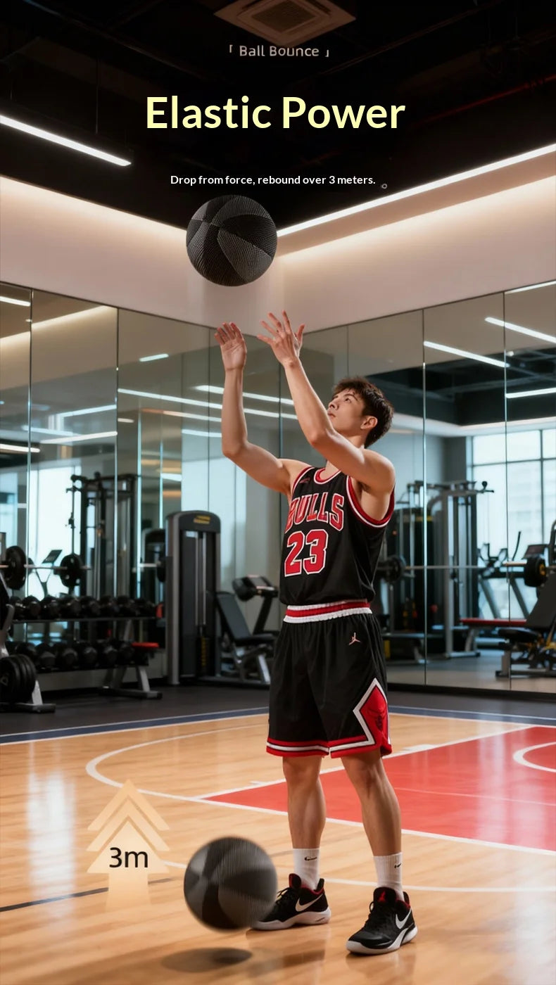 Gewichteter geräuschloser Trainingsbasketball, hochelastischer Schaumstoffball für Indoor-Schießen, Dribbeln, Heimtraining, geräuschlos
