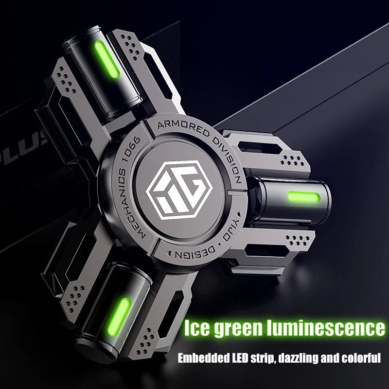 Permanenter Leucht-Fidget Spinner Hand Spinner Legierungsmaterial Lange Rotation Hohe Geschwindigkeit EDC Kind Erwachsener ADHS Stressabbau Spielzeug Geschenke