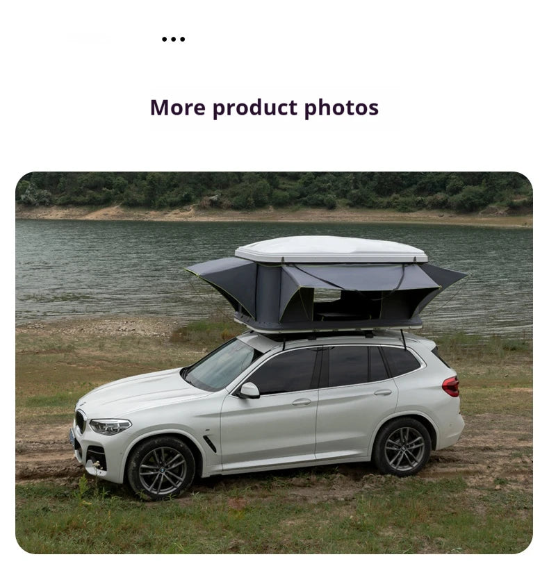 Durable Automatic Foldable Hard Top Roof Tent - For Sedan, SUV, Off-Road, Pickup & Outdoor Camping Self-Driving