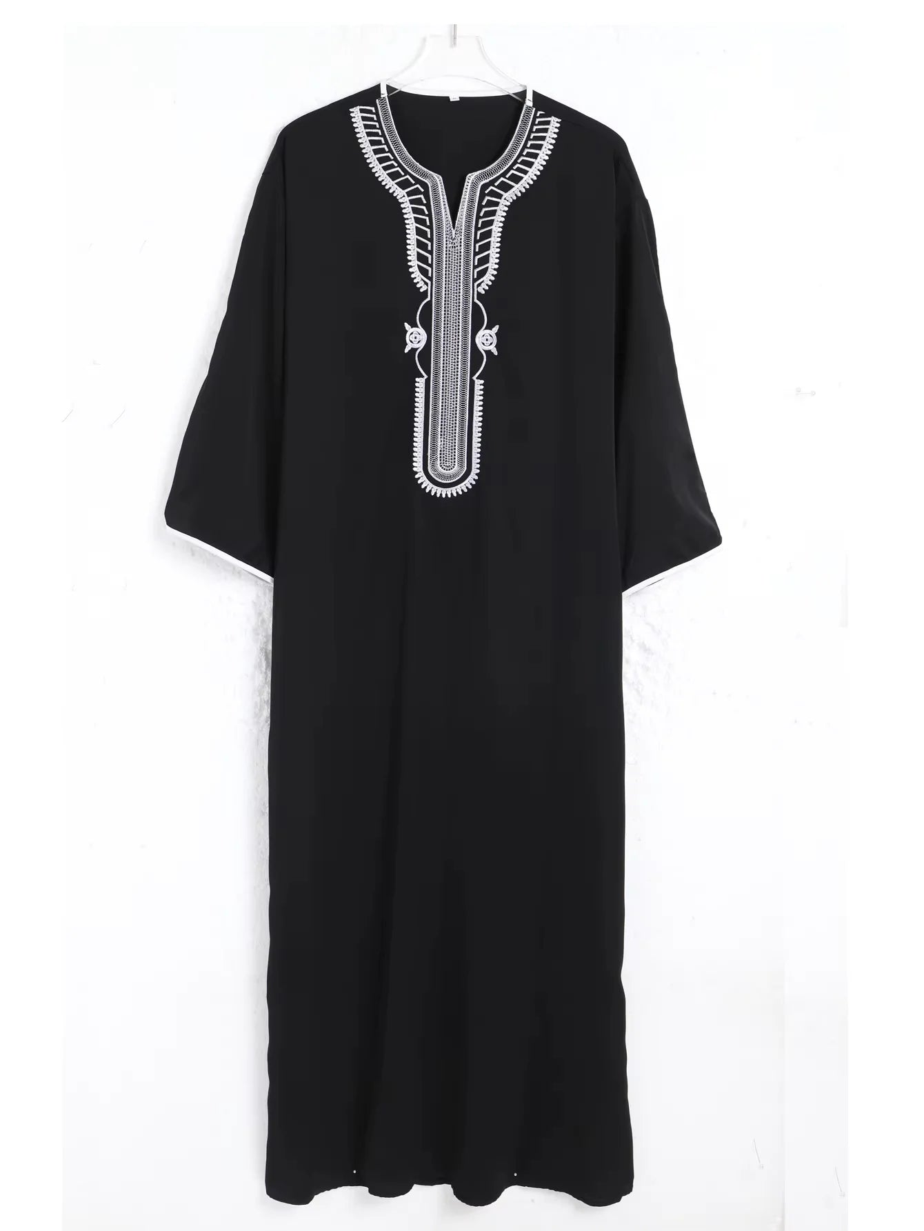 Middle Eastern style Muslim men's robe, multi colored high-end exquisite embroidery men's robe, casual loose robe