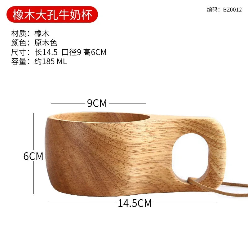 Holz Finnland Tasse Kreativ Outdoor Camping Reise Holzbecher Nordischer Stil Handgemachte Milch Kaffee Bar Bierkrüge