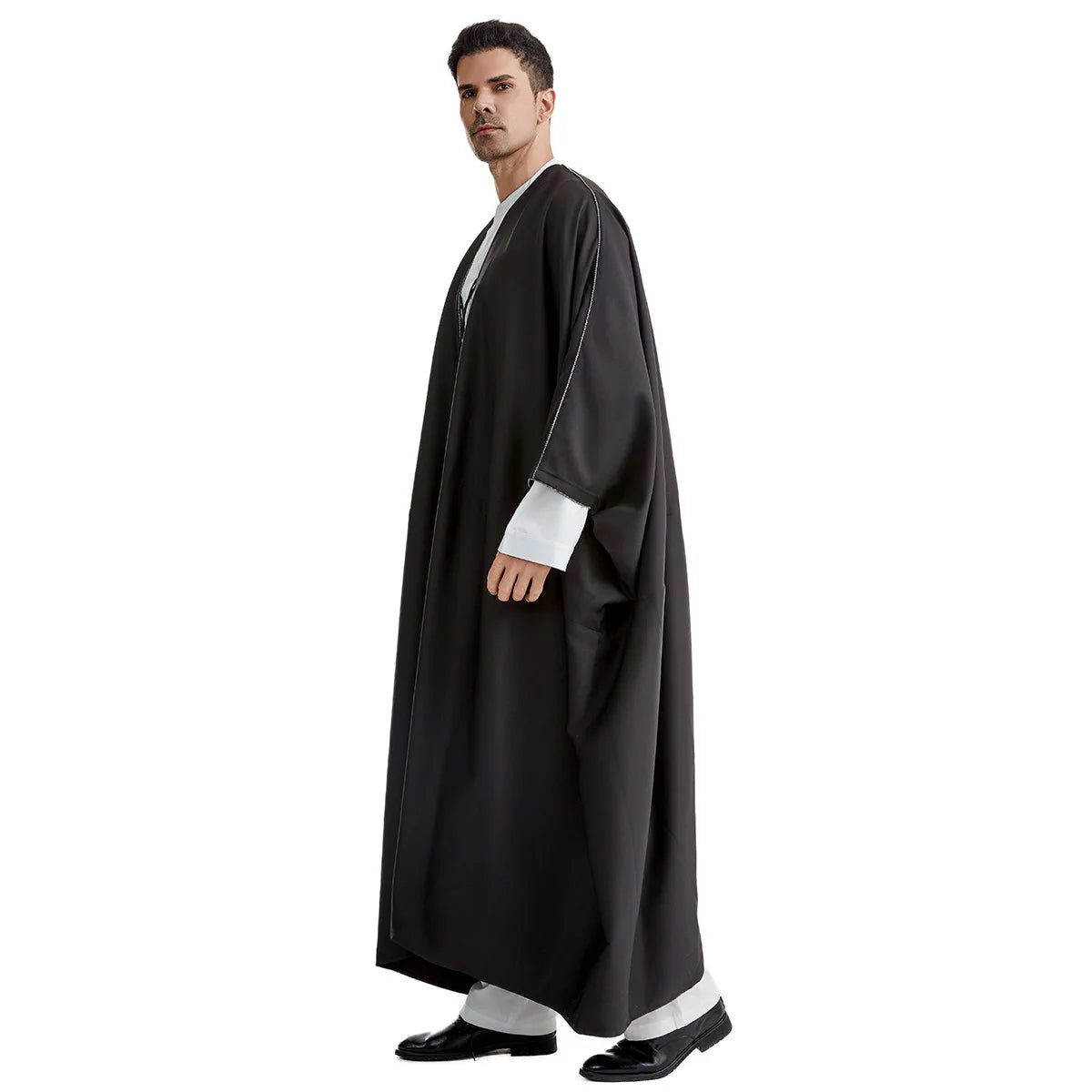 Ramadan Djellaba Eid Abayas Gebets-Kaftan Herren Muslimischer offener Abaya Türkei Arabischer Cardigan Robe Marokko Jubba Thobe Islam Dishdasha