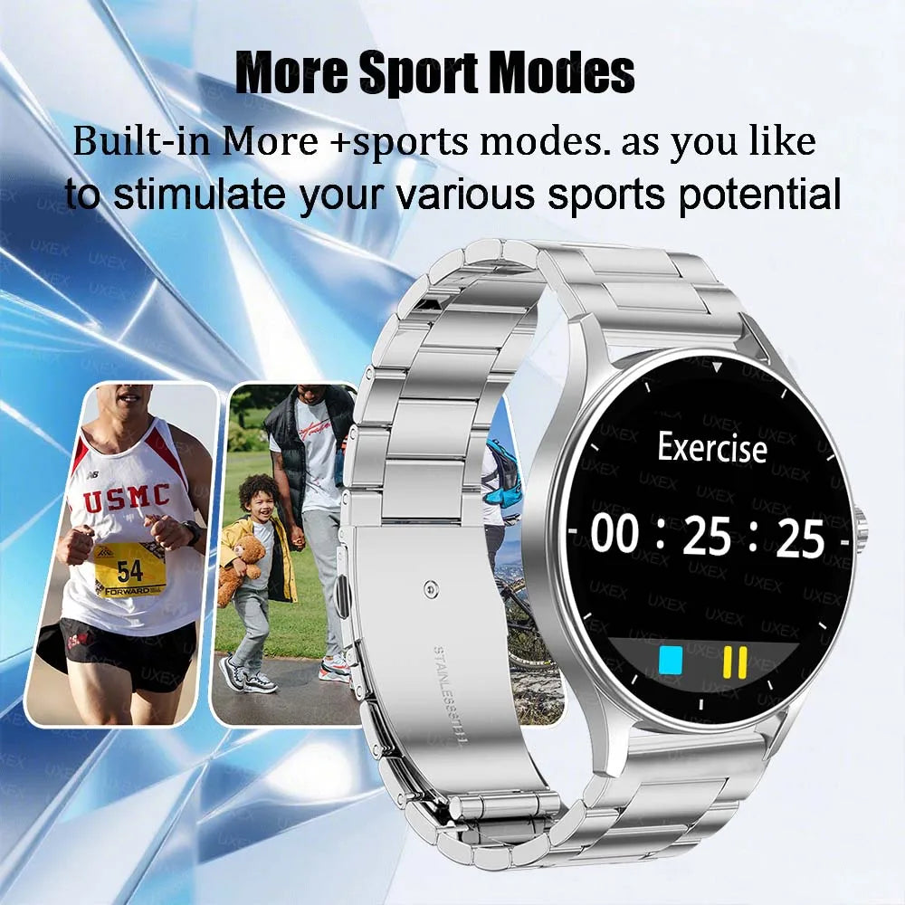 Mode Smartwatch Plus 1.55 HD Für Herren und Damen App-Steuerung BT Anruf Gesundheits-Tracker Benutzerdefiniertes Foto Überraschungsgeschenk Business-Uhren