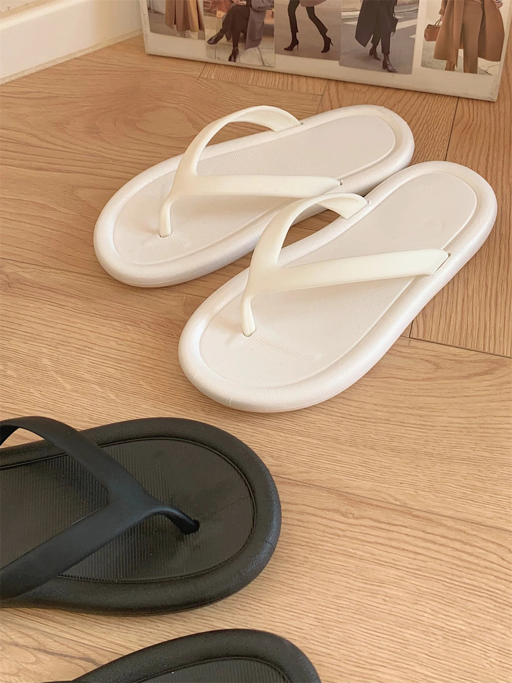 XIXITIAO Women's Flip-flops Summer Sandals for Women Fashion Soft Summer Outdoor Beach Shoes New Arch Support Recovery Slippers