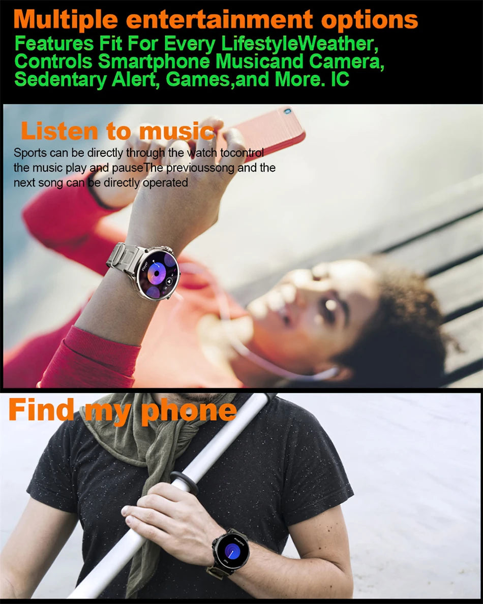 Montre connectée intelligente GPS homme 2026, écran AMOLED HD 1,85 pouces, batterie 710 mAh, appels Bluetooth, pour Android et iOS