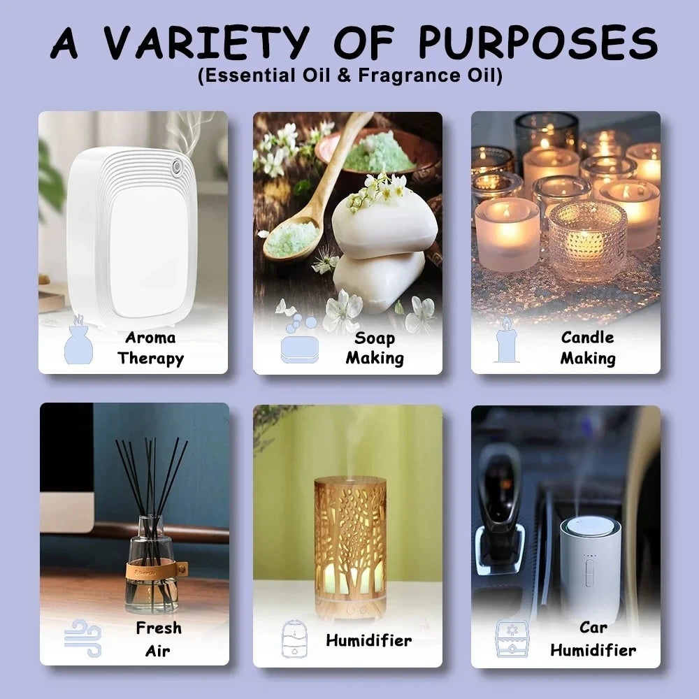 NAMSTE 5ML x 10 Hotel Perfume Essential Sets Oil Samples Set 100% PURE For Home Electric Aroma Diffuser Machine Air Humidifier