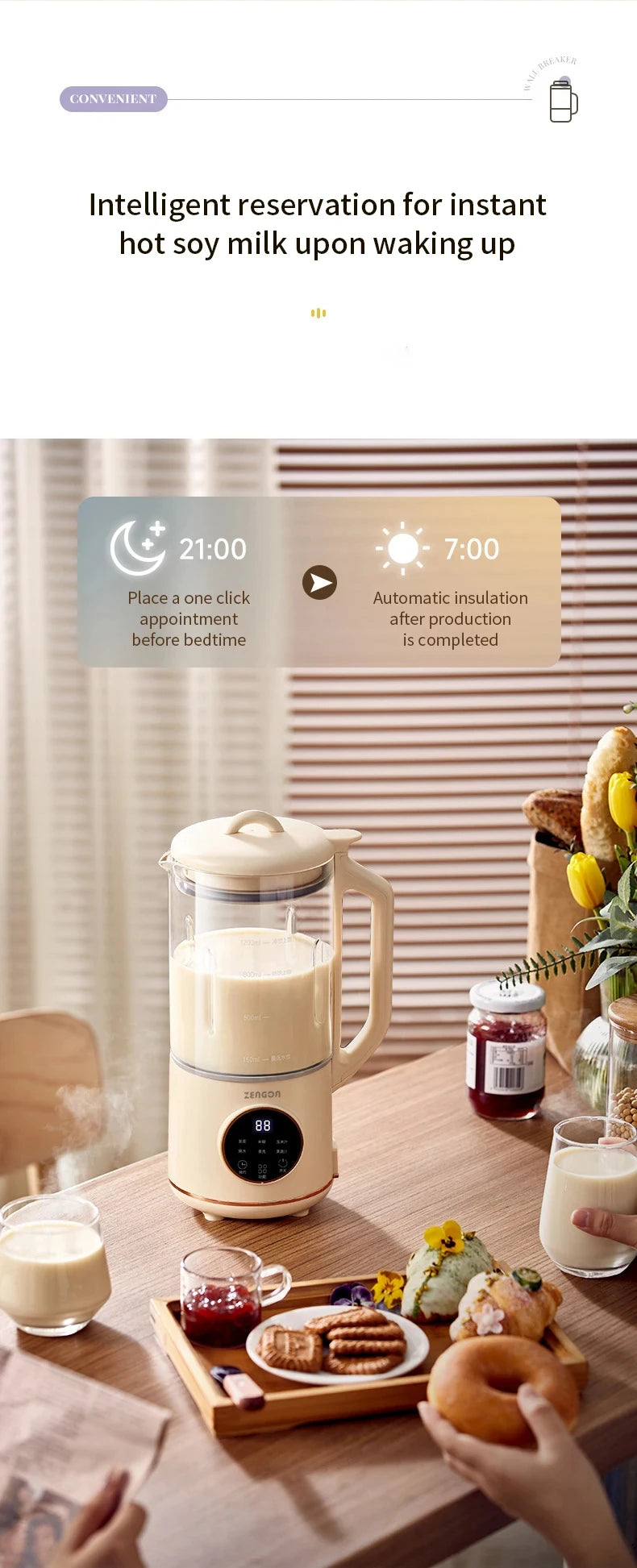 1.2L Soybean Milk Machine Electric Juicer Blender Mixer Soybean Milk Maker High Speed Blender Rice Paste Maker Breakfast Machine