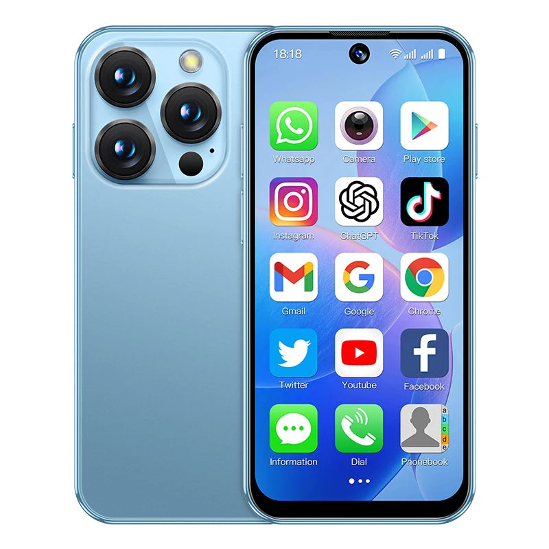 SOYES XS19 Mini Smartphone 3.88 Zoll 2 GB RAM 16 GB ROM Android 10.0 mit Gesichtserkennung Dual SIM Standby 3G-Netzwerk Kleines Telefon