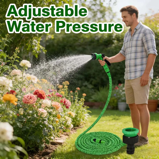 25FT-200FT Expandable Magic Hose Lightweight Design Durable Materials 7 Water Spraying Functions Gun Home Garden Watering Tools