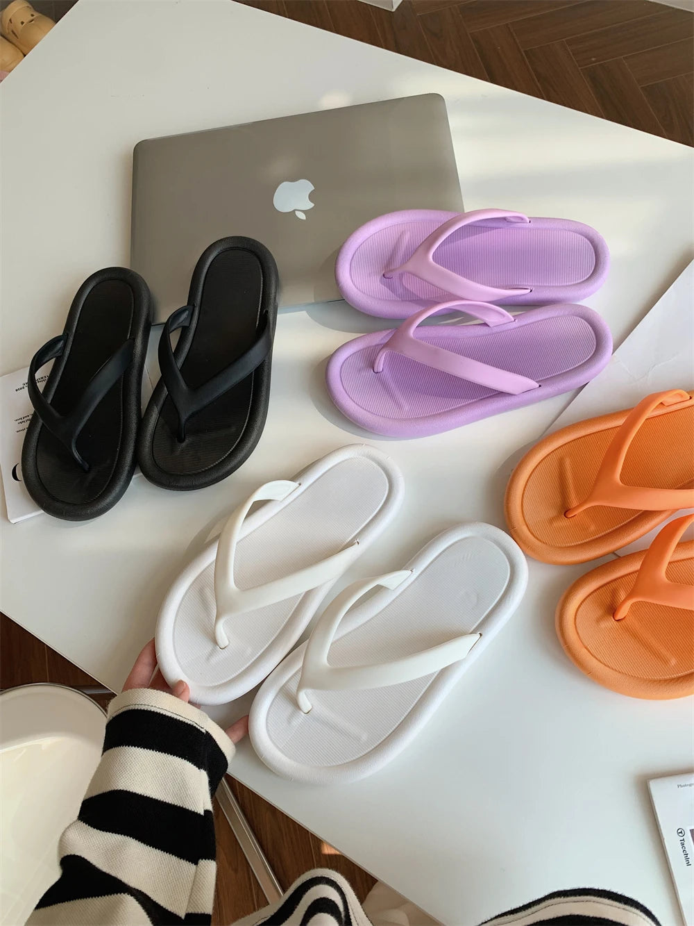 XIXITIAO Women's Flip-flops Summer Sandals for Women Fashion Soft Summer Outdoor Beach Shoes New Arch Support Recovery Slippers