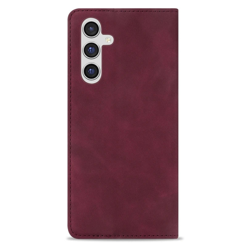 Wallet Skin Friendly Flip Leder Hülle für Samsung Galaxy S26 Ultra S25 Edge S24 Plus S23 FE A15 A16 A17 A26 A35 A36 A54 A55 A56