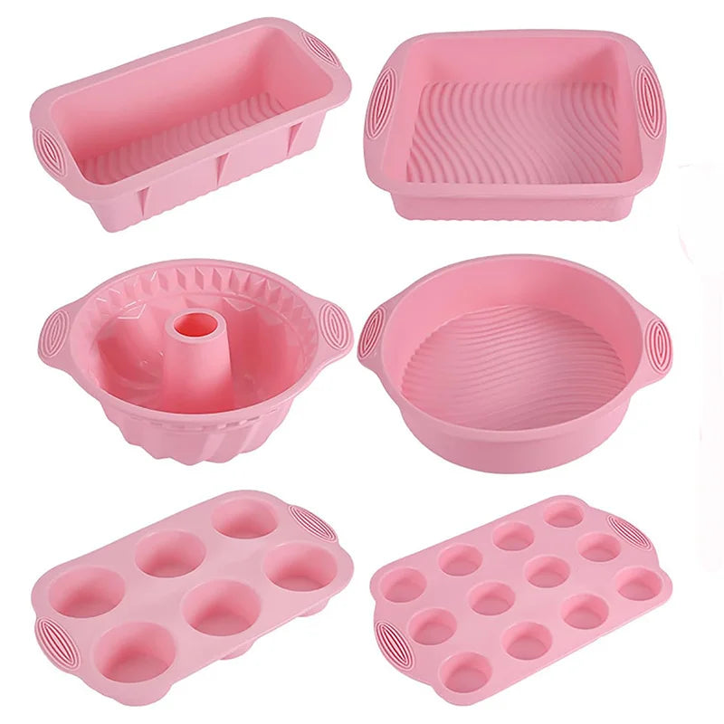 Antihaft-Silikon-Backform für Kuchen, Kekse, Backblech, hitzebeständiges Backgeschirr für Muffins, Brot, Pizza, Cupcakes