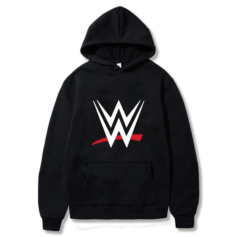 Nouveau sweat à capuche ample avec logo WWE imprimé, pulls à la mode pour hommes et femmes, sweat à capuche décontracté, sweat à capuche long pour hommes