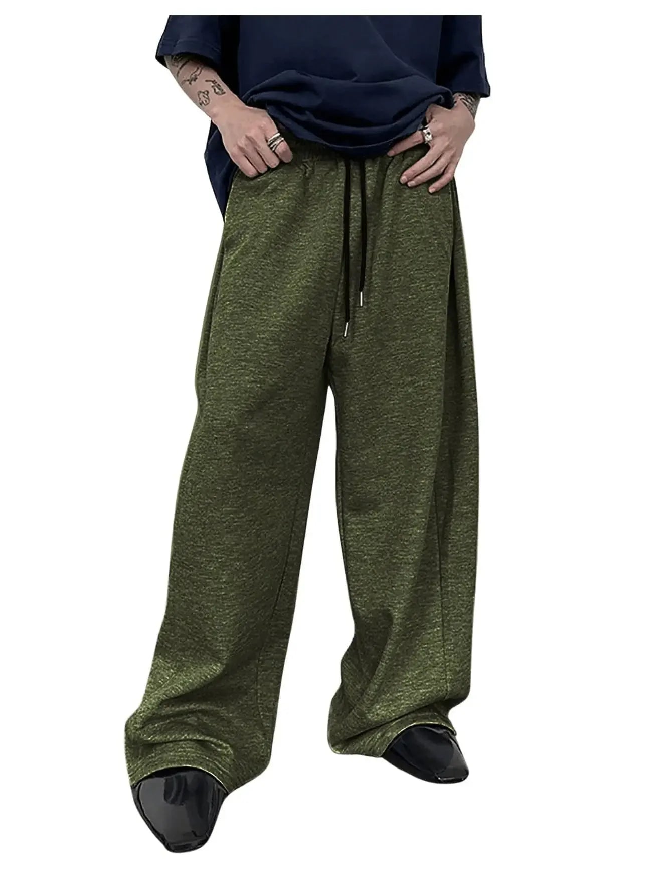 Pantalon de survêtement large Y2K Harajuku pour femmes, streetwear, ample, surdimensionné, gris, de sport, taille haute, avec cordon de serrage, décontracté
