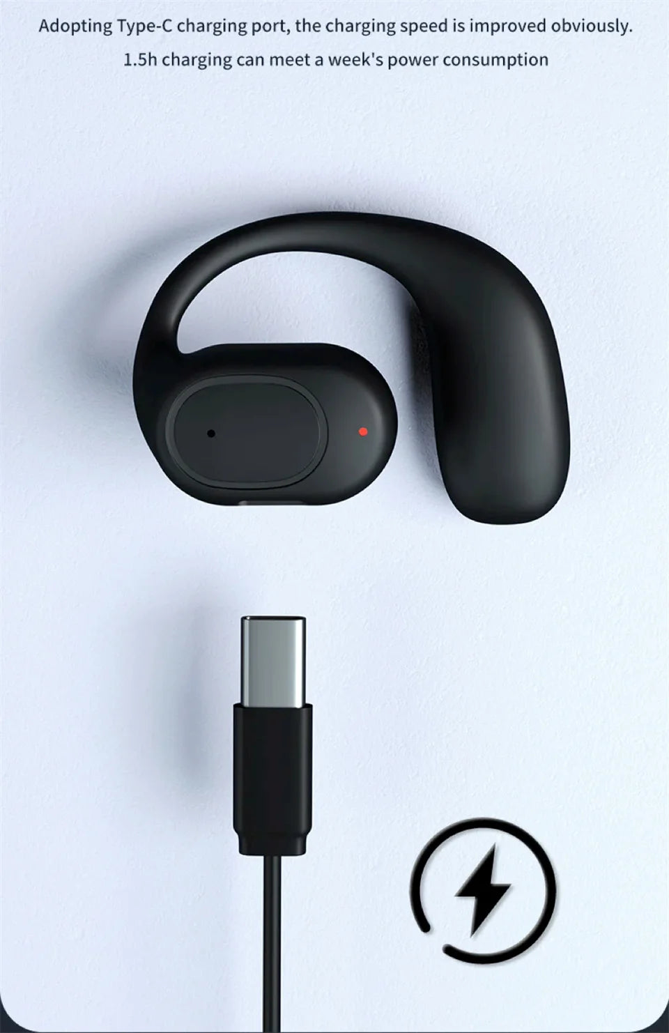 Kabellose Kopfhörer Bluetooth-Headset mit Mikrofon Knochenleitung Freisprech-Kopfhörer mit Geräuschunterdrückung zum Autofahren Audifonos
