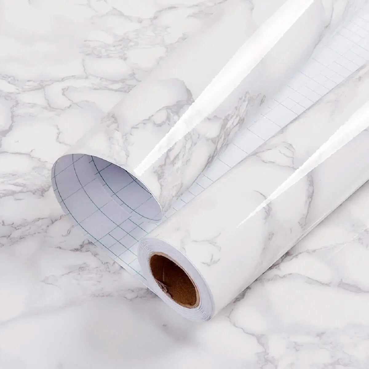 Marmor Selbstklebende Küchenfolie - Wasserdichte Ölbeständige PVC Vinyl Tapete für Arbeitsplatte, Spritzschutz, Fliesen | Leicht Anzubringen & Wieder Ablösbar