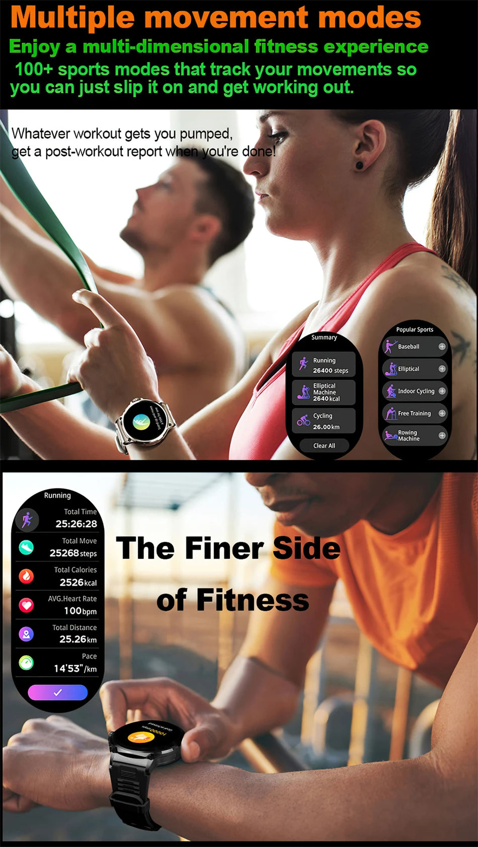 Montre connectée intelligente GPS homme 2026, écran AMOLED HD 1,85 pouces, batterie 710 mAh, appels Bluetooth, pour Android et iOS