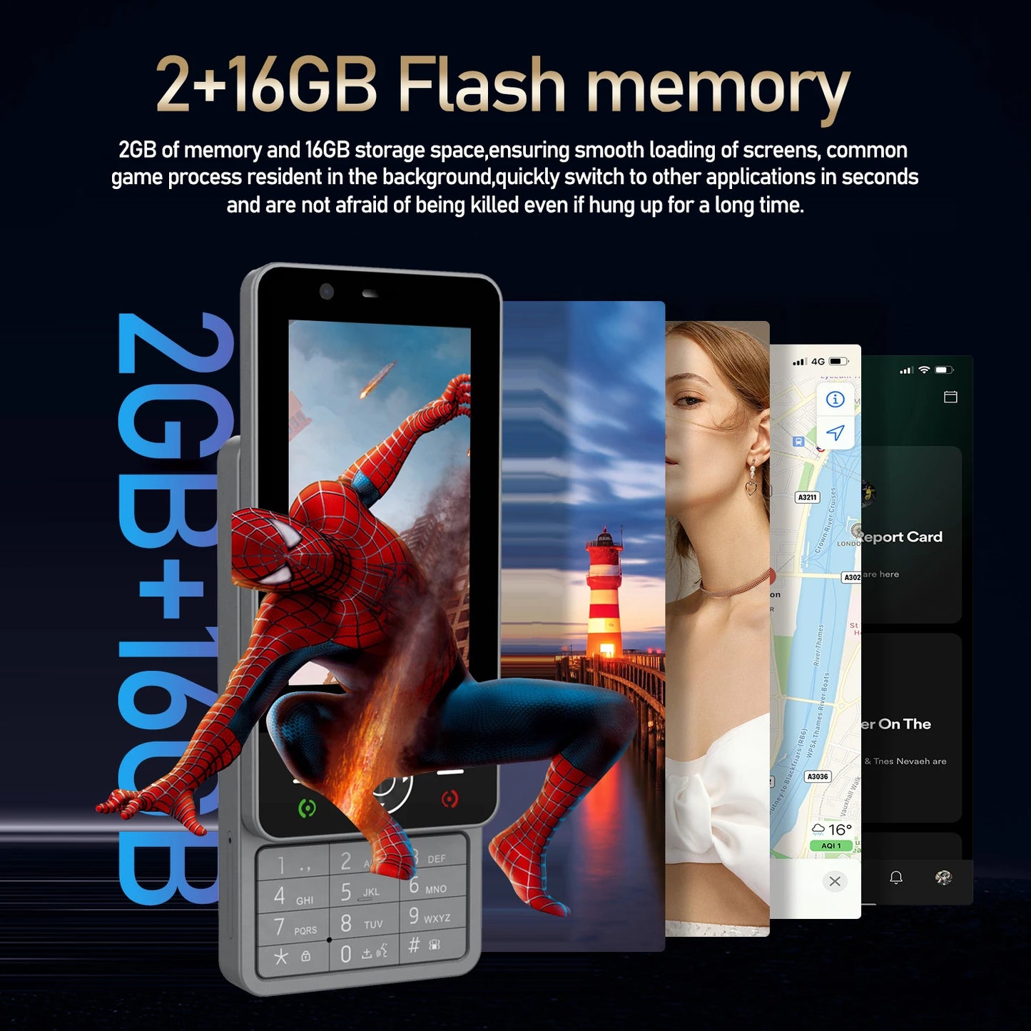 FUFFI S24 Pro Mini téléphone coulissant Écran couleur HD de 4,0 pouces, téléphone amusant, téléphone multifonction 4G, double SIM, téléphone portable étudiant