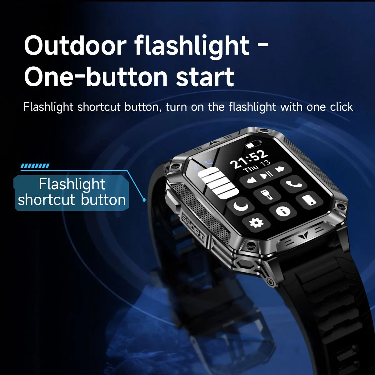 Montre connectée homme 2026 avec batterie ultra-large intégrée de 1400 mAh, GPS extérieur, écran AMOLED de 2,01", étanche 10 ATM, appel BT