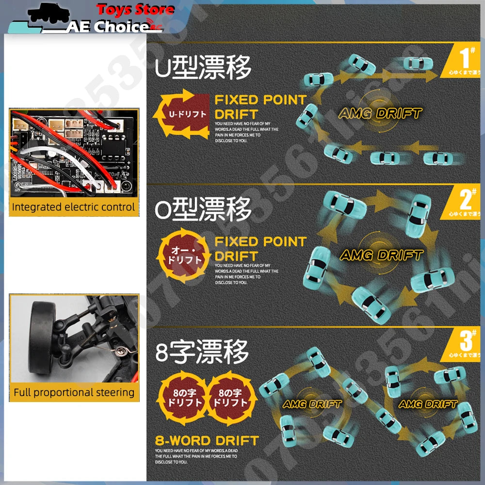 LDRC LD1804 RC Drift Car 1/18 Mazda Mx5 2.4G 2WD ESP Gyroscope LED Lights Full Scale Controlled Model Children Car Toys Gifts