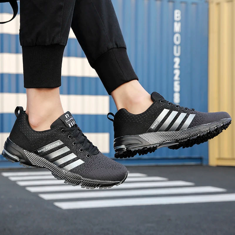 Men Outdoor Sneakers Summer Breathable Shoes for Men Lightweight Sneakers Comfortable Sports Walking Training Running Shoes