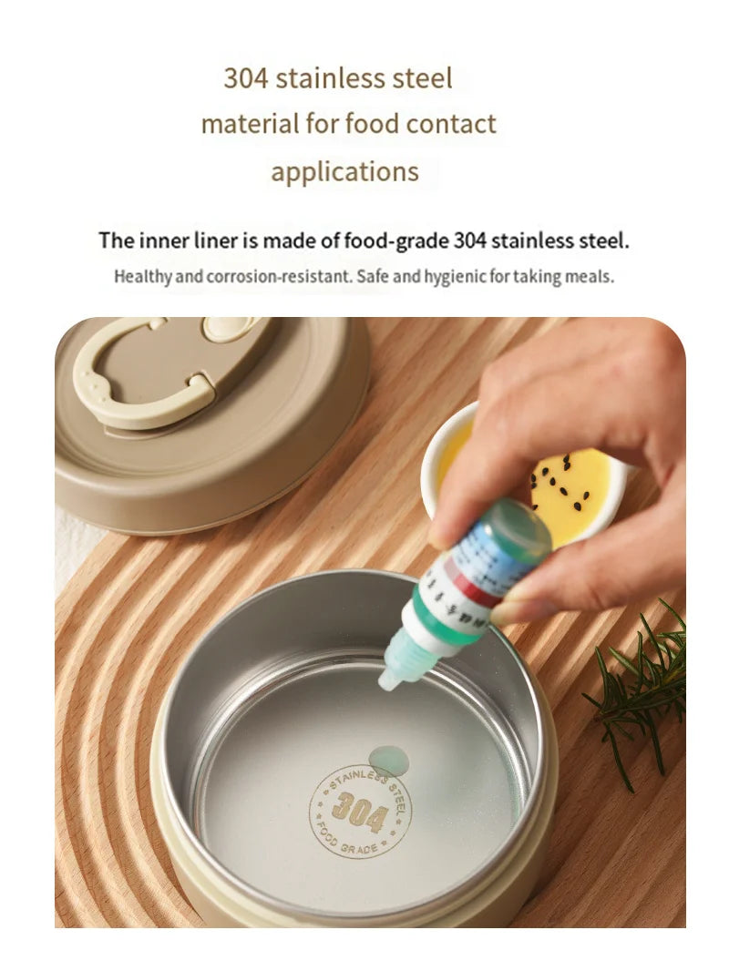 Thermische isolierte Bento-Brotdose und Tasche Thermos-Brotdose für warme Speisen Behälter Edelstahl Essenszubereitung luftdichter Behälter