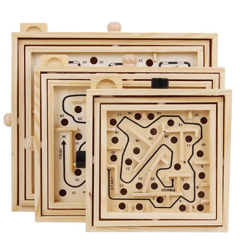 Holzlabyrinth Murmel Kipp Labyrinth Holzspiel Puzzle Intelligenz Spielzeug Hobbys Geschenke Geburtstag Kinder Für Gäste