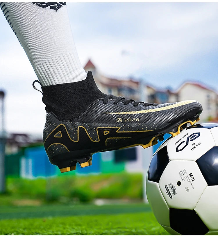 Chaussures de football roses tendance pour hommes, légères et professionnelles, chaussettes intégrées, chaussures de football pour hommes, antidérapantes, originales, baskets de football pour l'extérieur